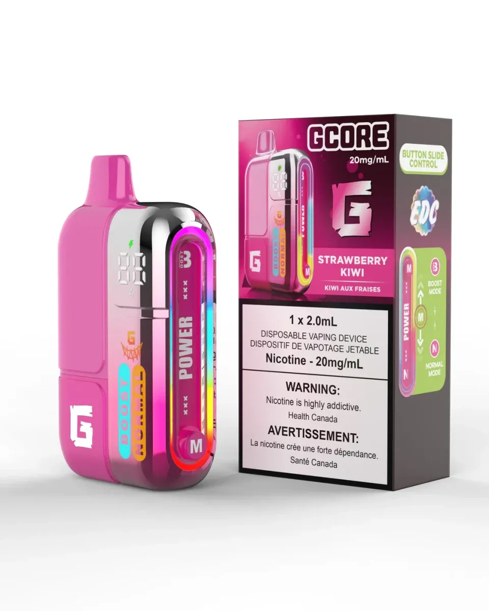 GCORE G 80K Disposable Vape 20mL 20mg - Strawberry Kiwi, 20 mg
