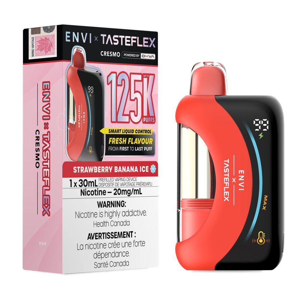 30ml disposable vape ENVI x Tasteflex Cresmo 125K Colour:Baby Pink bundle Uwell Caliburn G3 Pro