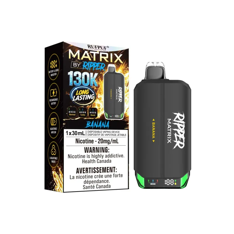 RUFPUF Matrix by Ripper 130K Disposable Vape - Banana - 20 mg