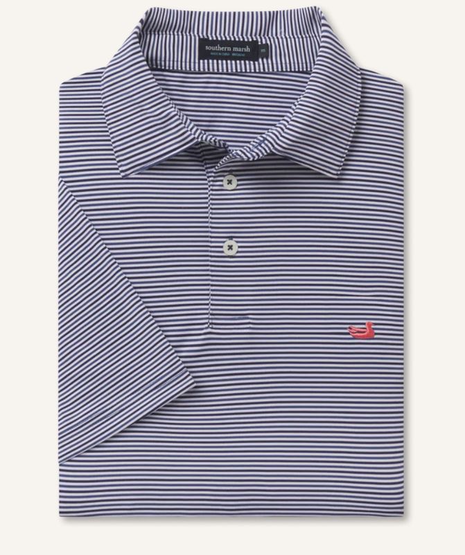 Sumpter Polo- Navy &amp; White