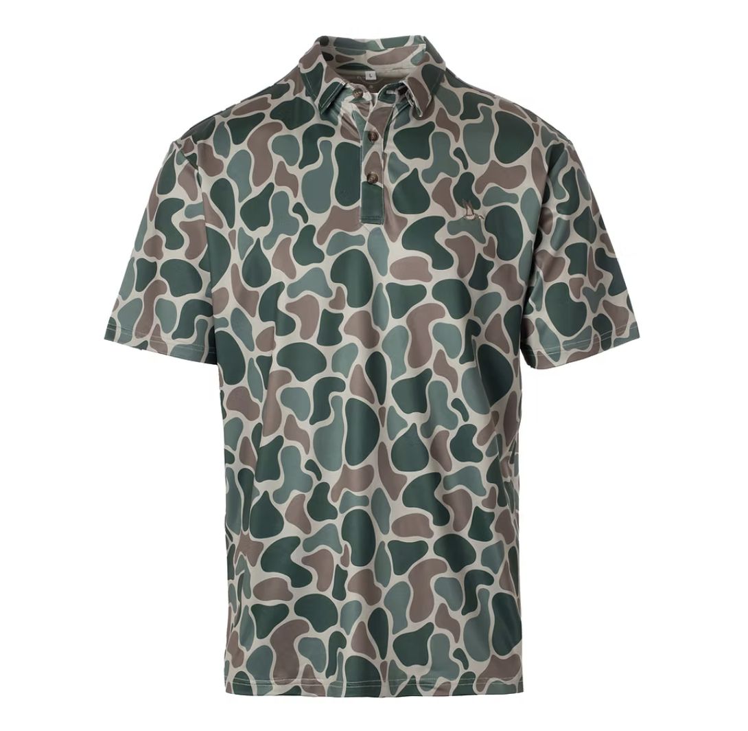Roost Camo Polo, Size: SM