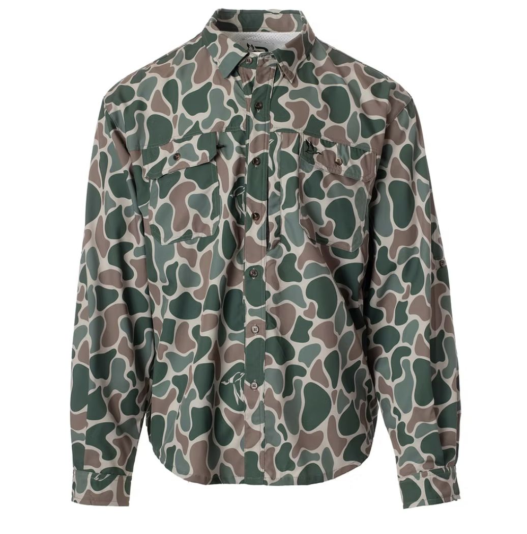 Roost Camo LS Button Down, Size: MD