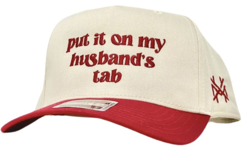 Put It On My Husband&#39;s Tab Trucker Hat