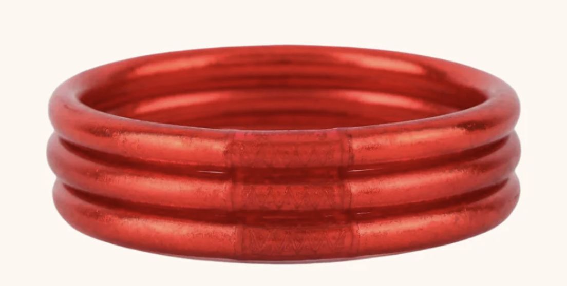 Crimson All Weather Bangles® (AWB®) - Serenity Prayer, Size: S