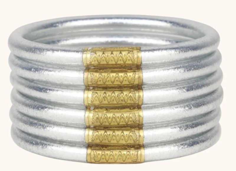 Silver All Weather Bangles® (Set of 6)