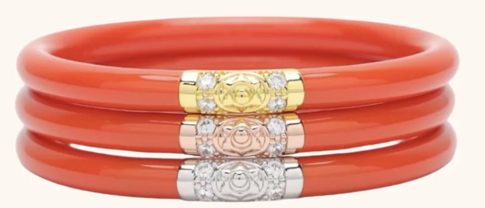 Three Kings All Weather Bangles® (AWB®) - Coral, Size: M