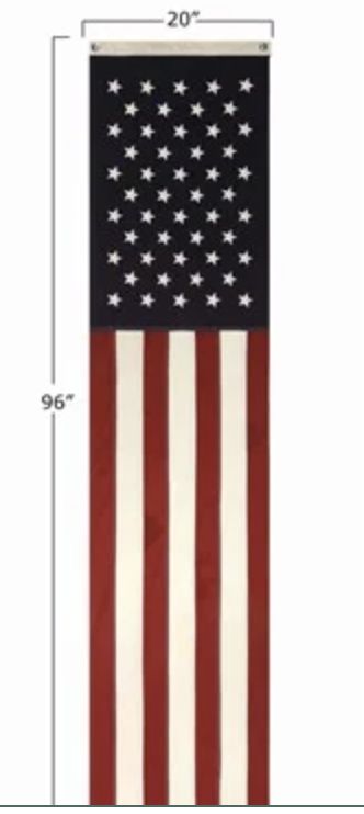 Cotton Fabric Americana Banner w/Grommets