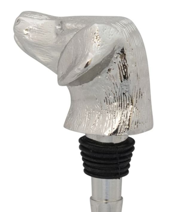Aluminum Dog Head Bottle Stopper in Kraft Box