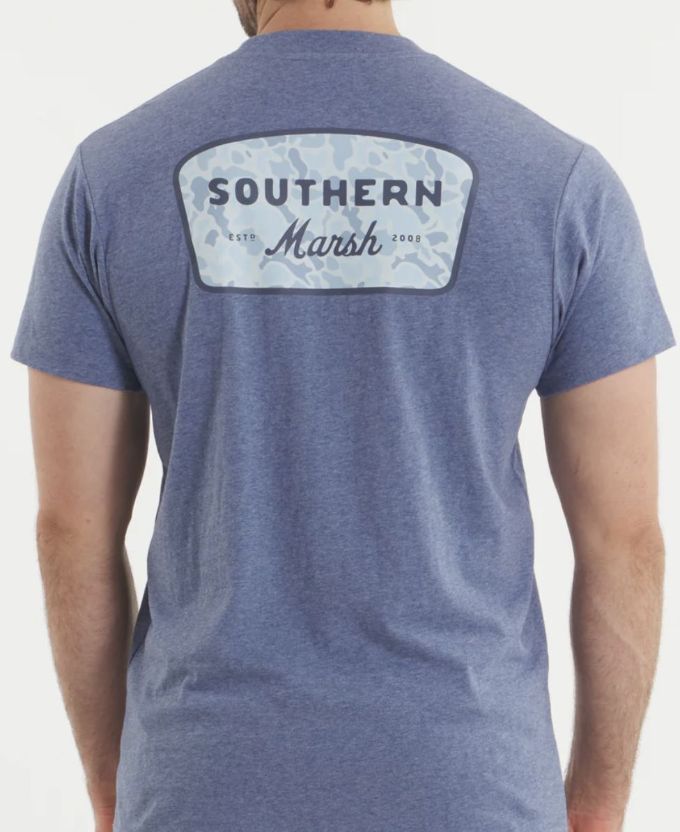Branding - Retro Camo Tee - Washed Slate, Size: Med