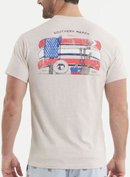 American Summertime Tee - Washed Oatmeal, Size: MED