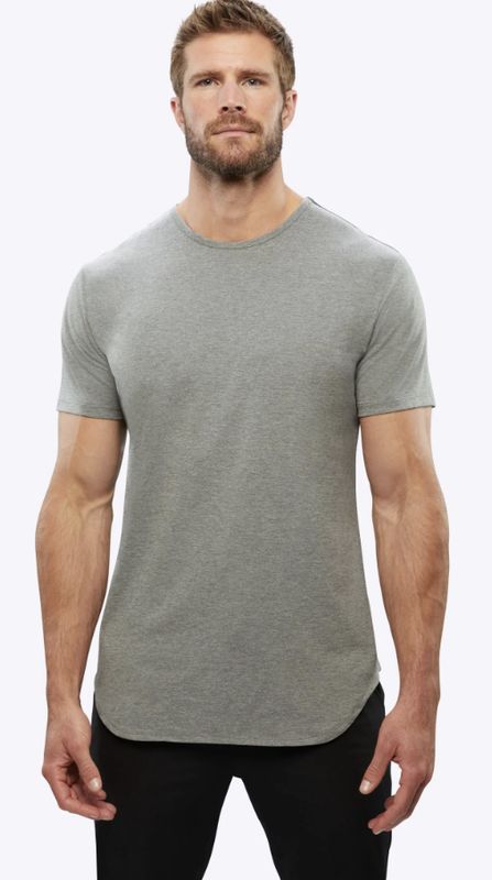 AO Elongated Tee - Heather Grey