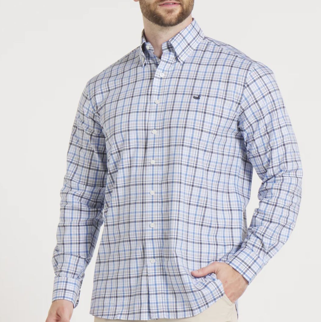 Van Buren Performance Grid Dress Shirt, Size: MD