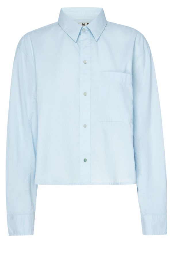 Ruth Crop Shirt Blue Bird, Size: XS