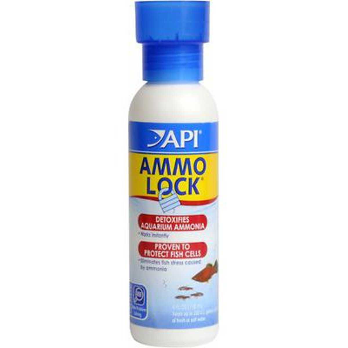 API Fish Care Ammo-Lock Freshwater & Saltwater Aquarium Ammonia Detoxifier Bottle (4 oz)