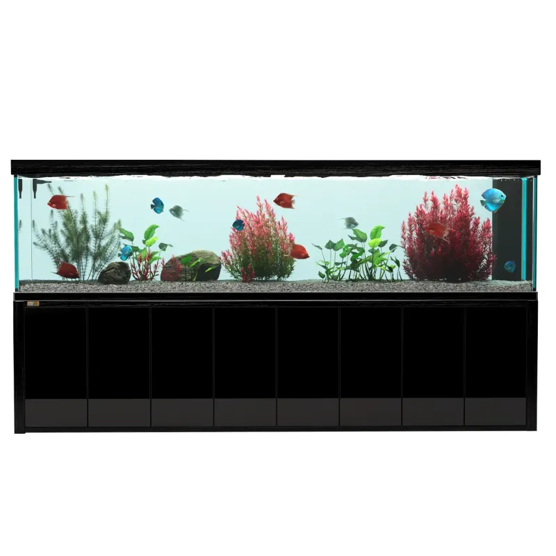 Aqua Dream Fish Tank 600 Gallon Aquarium Tempered Glass Black