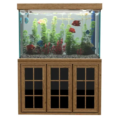 Aqua Dream 200 Gallon Tempered Glass Aquarium Darkwood