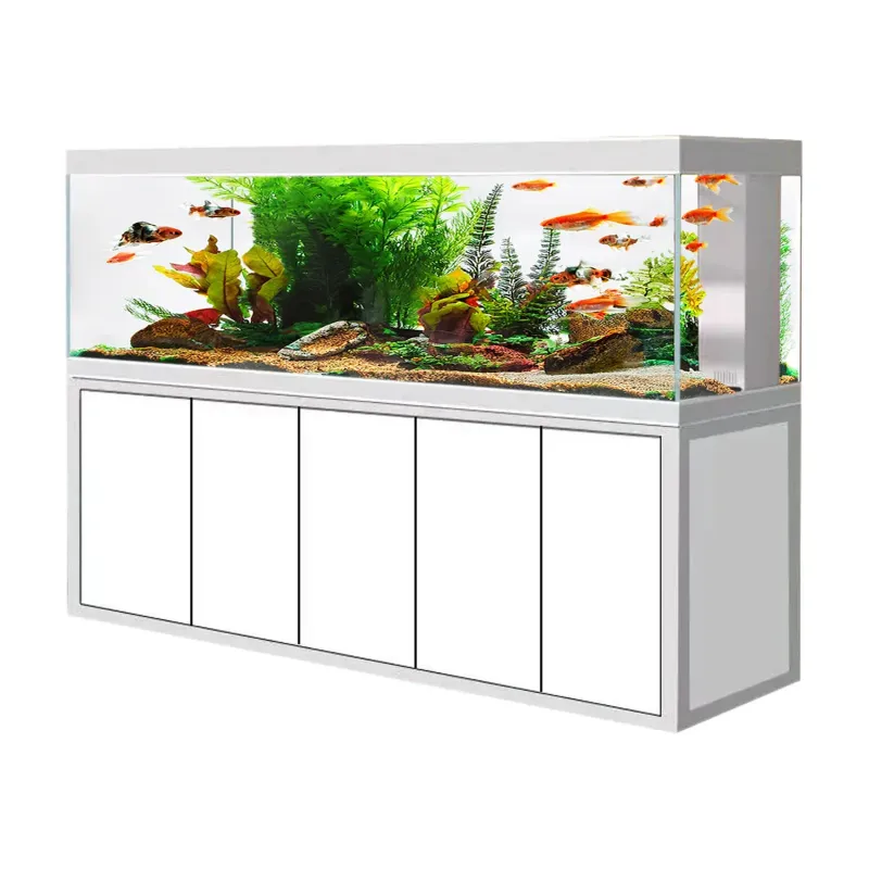 Aqua Dream 400 Gallon Tempered Glass Aquarium Set - White Silver