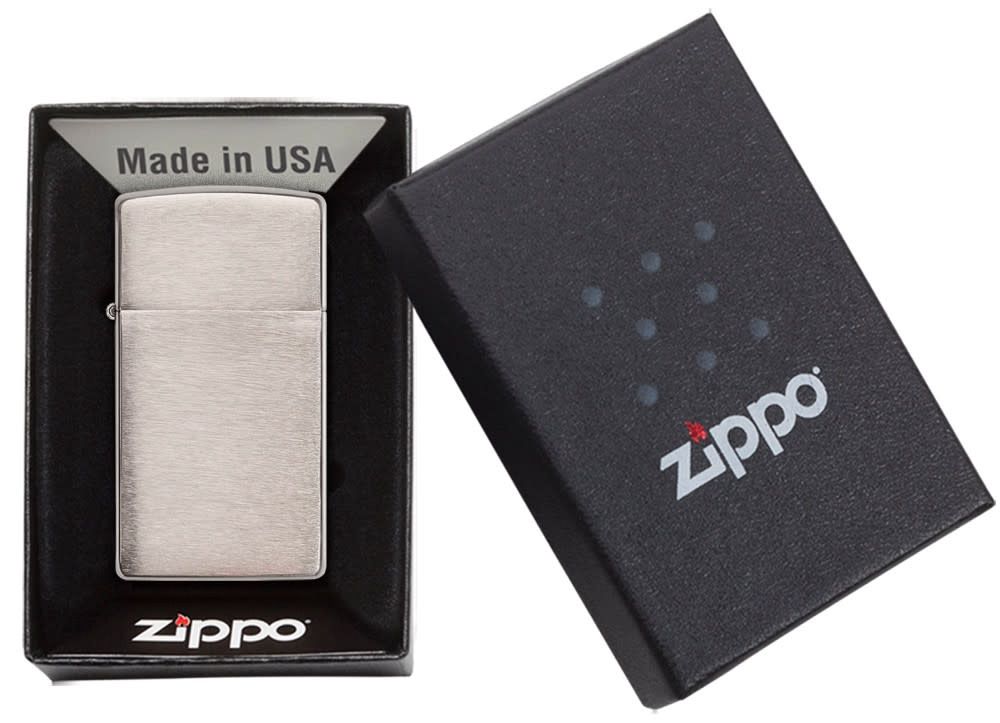 Zippo | 1600 Slim Brush Chrome