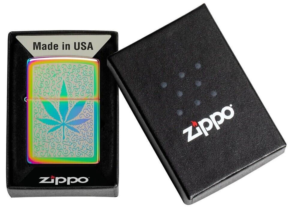 Zippo 48925 Cannabis Iridescent Design