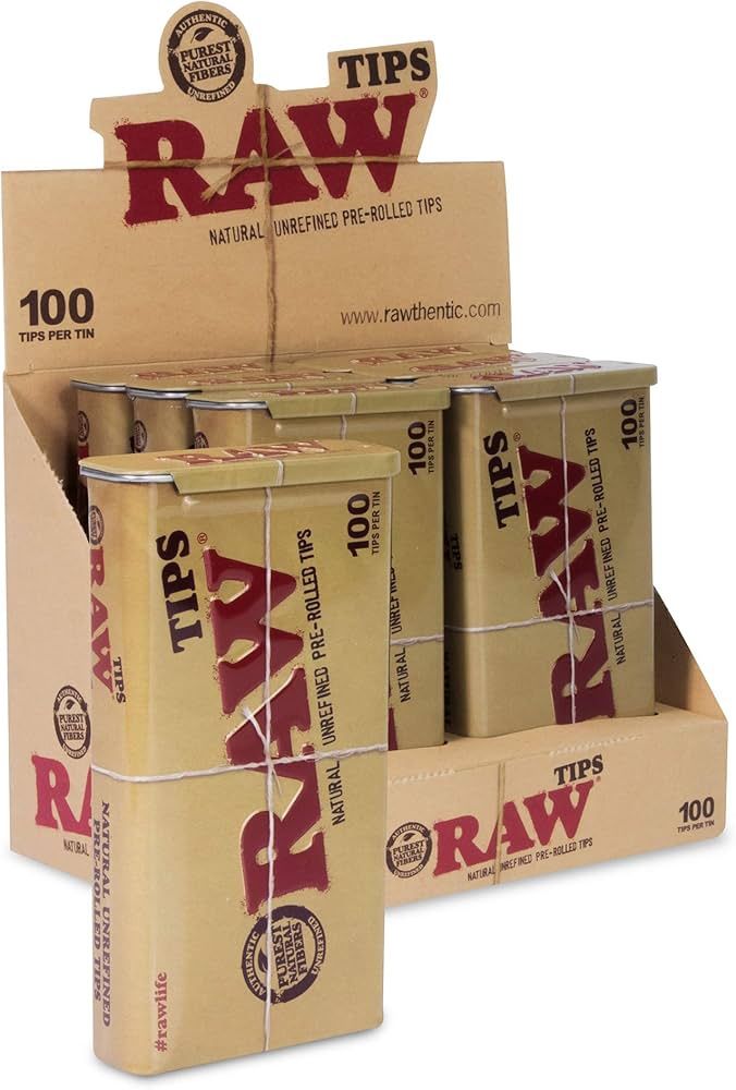 Raw 100ct Tin Pre-Rolled Tips