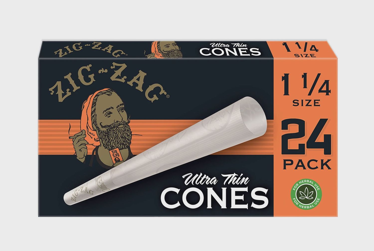 Zig Zag 1 1/4 Thin 24pk Cones