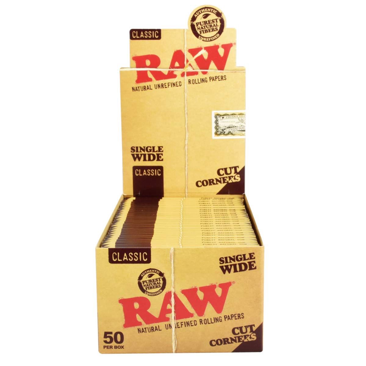 Raw Classic | Single Wide (Cut Corners 50ct)
