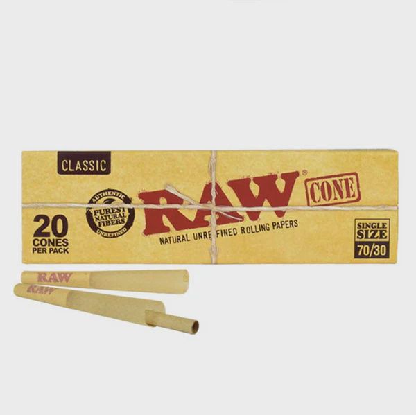 Raw Classic | Cones (70/30  Single Wide 20pk)