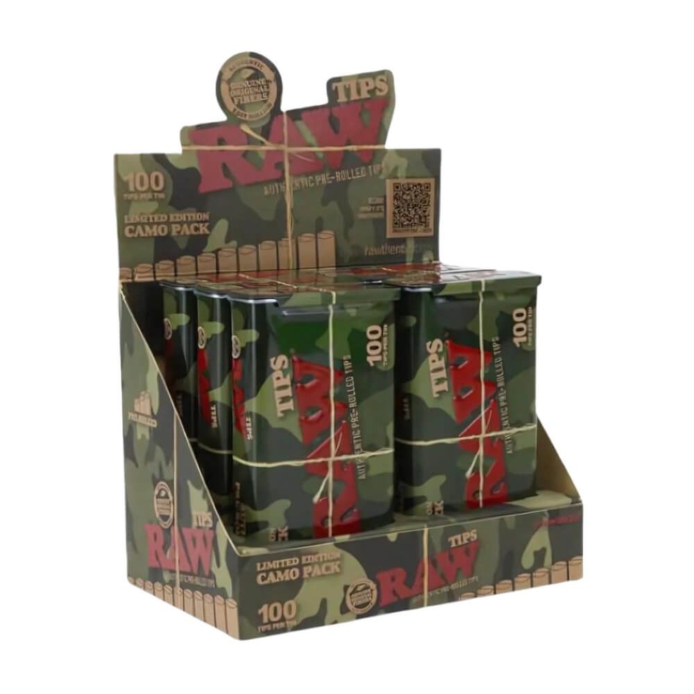 Raw | Tips (Pre-Rolled Camo 100ct)