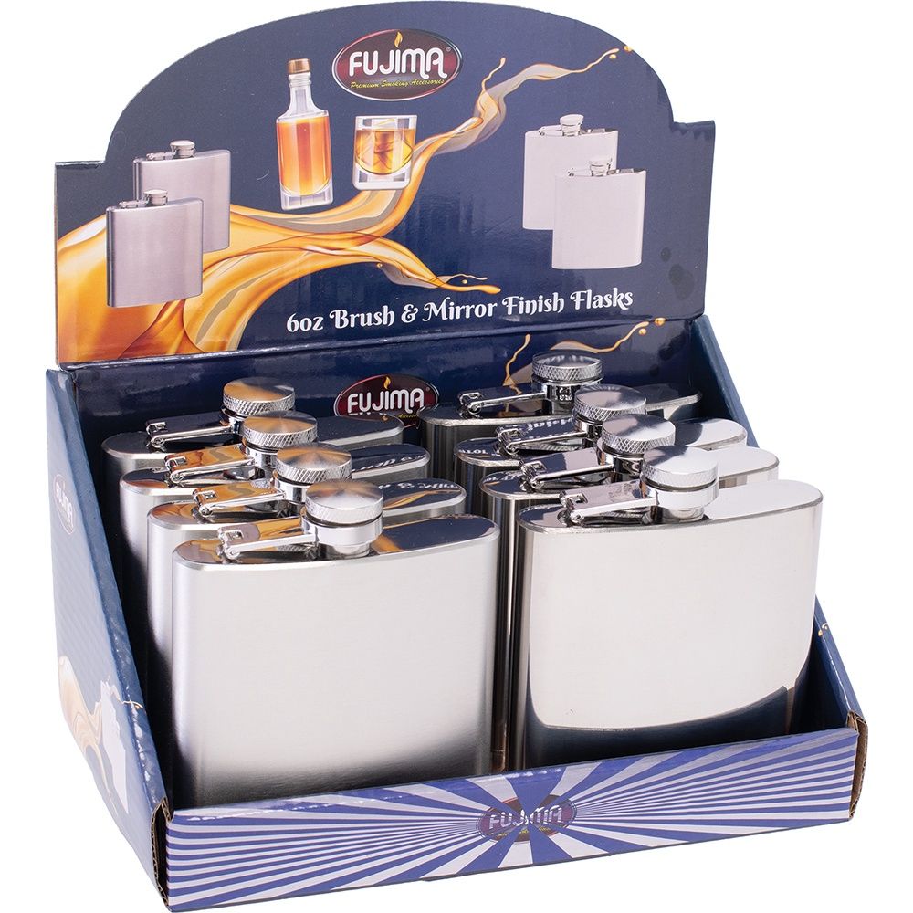 Flask | 6oz Brush &amp; High Polish Finish (FD101)