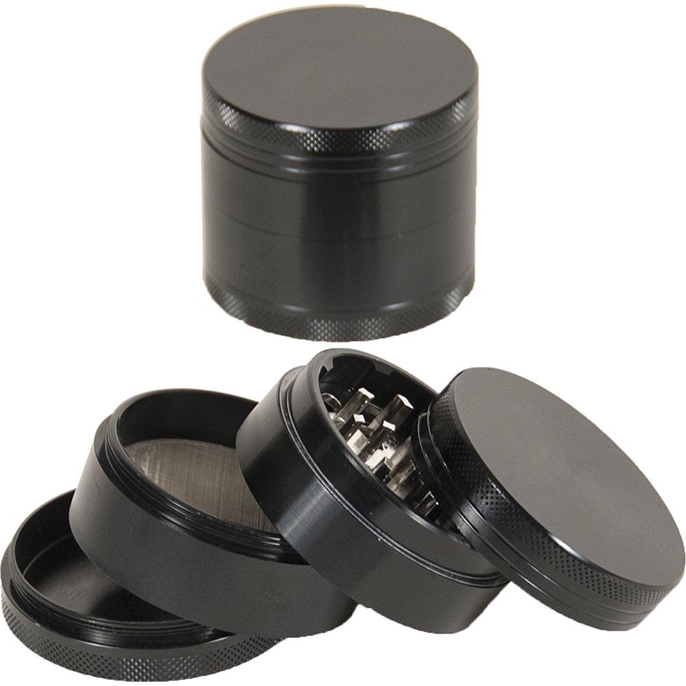 Grinder | 4 Part Aluminum 2.25" Black (HMM68BK)