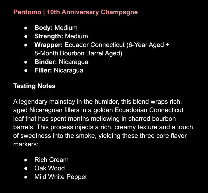 Perdomo | 10th Anniversary Champagne | Corona Extra