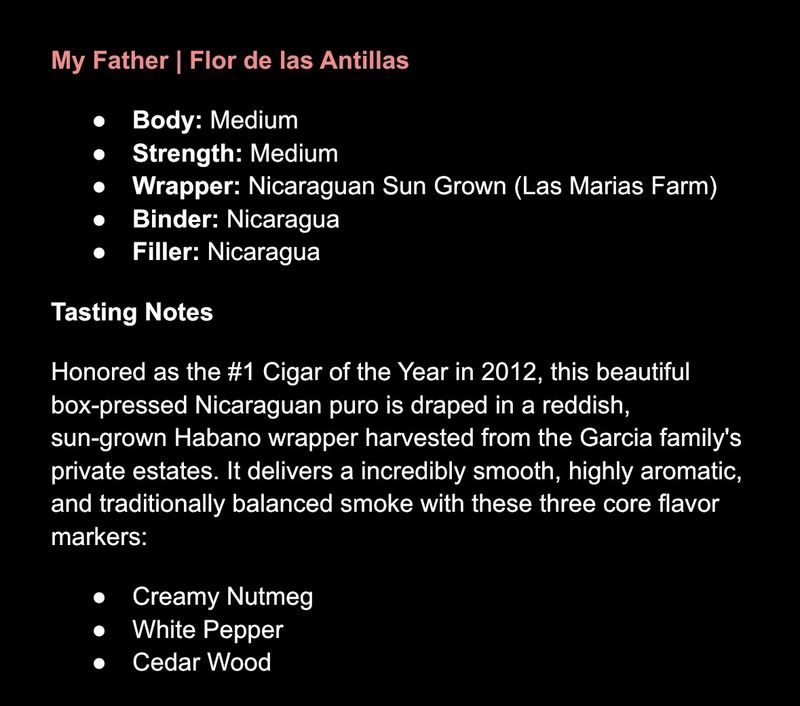 My Father | Flor de Las Antillas | Toro