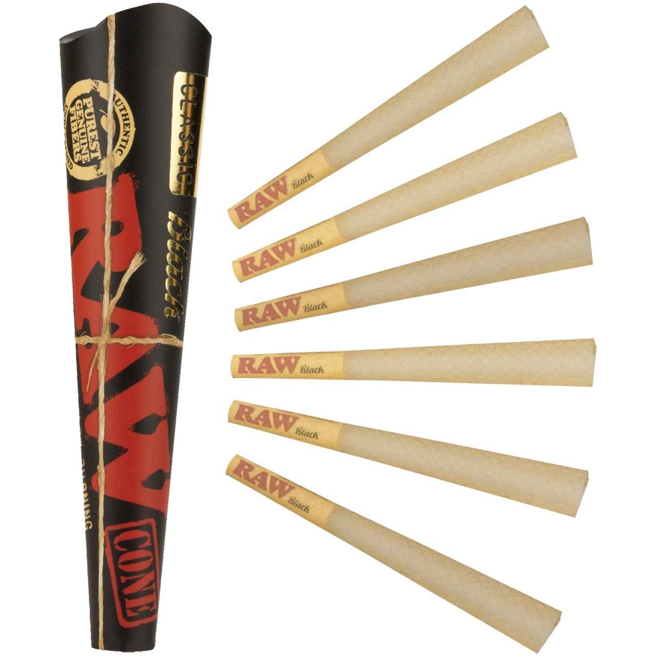 Raw Black | Cones (1 1/4 Triangle 6pk)