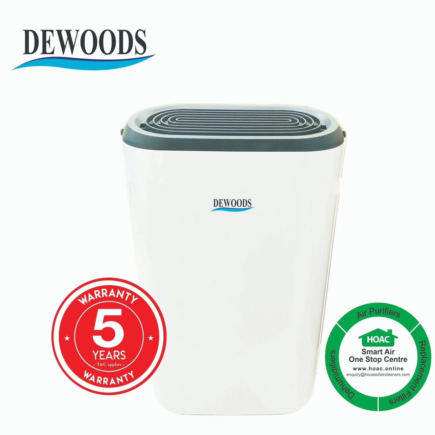 DEWOODS Dehumidifier MDH-12A (12 Litres) With 5 YEARS WARRANTY