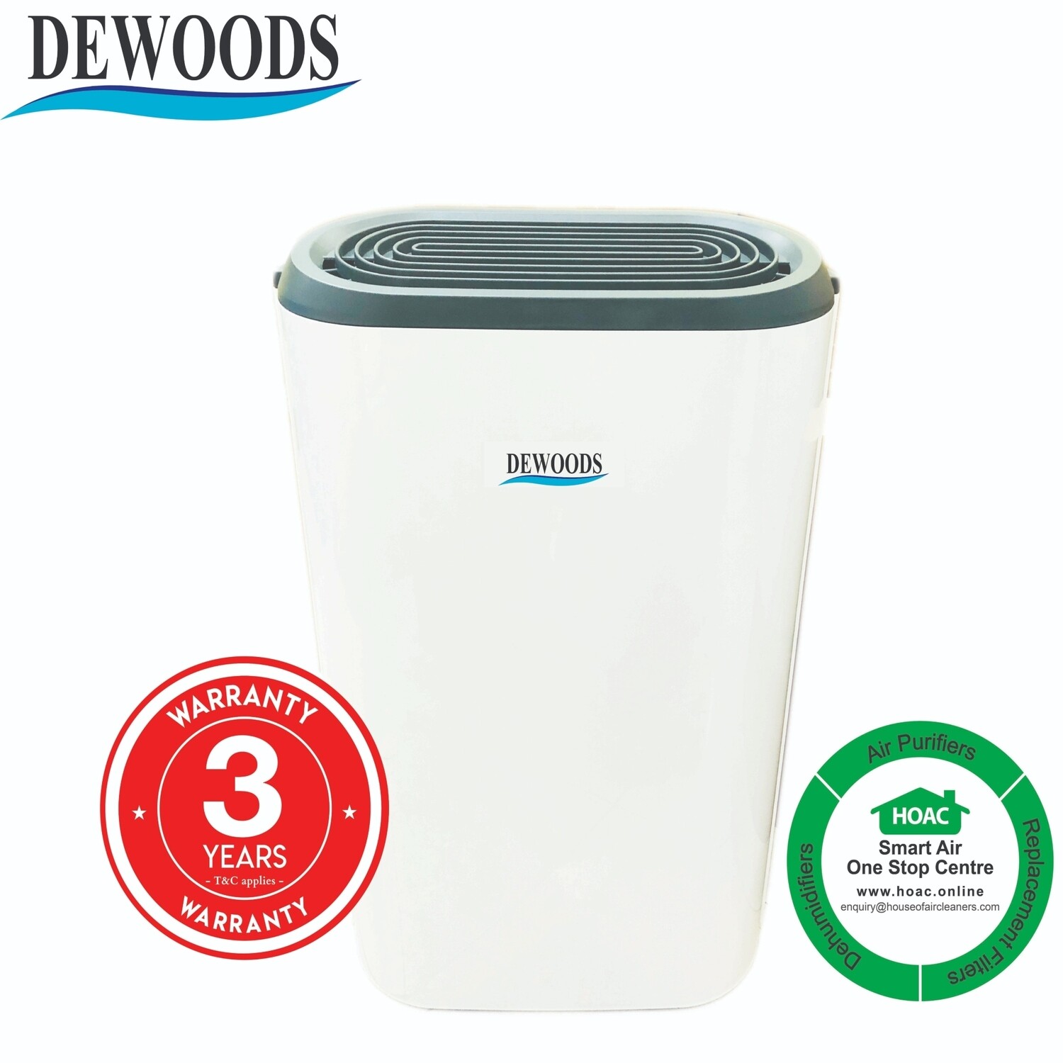 DEWOODS Dehumidifier MDH-12A (12 Litres) With 3 YEARS WARRANTY