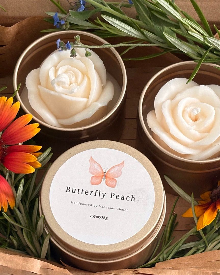 Butterfly Peach 4oz candles
