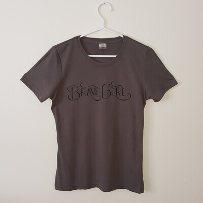 Brave Girl T-Shirt - Women&#39;s - Grey/Black