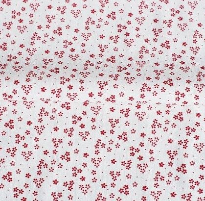 Tkanina bwełniana kwiaty czerwone