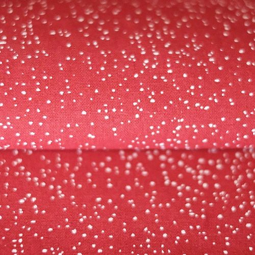 Tkanina bawełniana czerwona plamki
