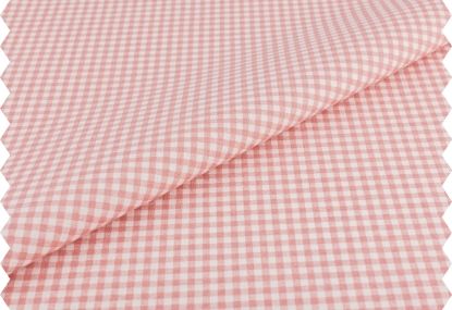 Tkanina bawełniana kratka różowa