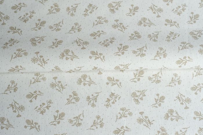 Tkanina bawełniana beżowy wzór