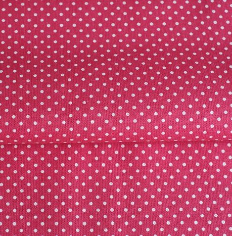 Tkanina bawełniana kropka różowa