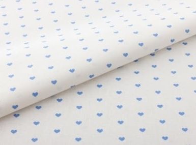 Tkanina bawełniana serca na bieli
