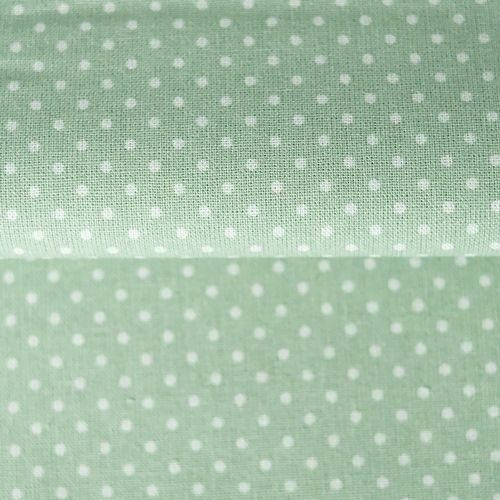 Tkanina bawełniana miętowa  w kropki  145 g/m2, 150 cm | materiał na sukienki i dekoracje