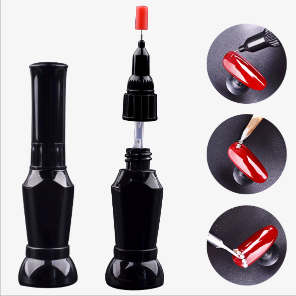 Point Drill Glue With Needle Manicure Tool Clear Lacquer