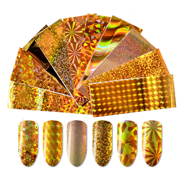 Gold Foil Paper 10pcs ( Mix ) 4*20cm