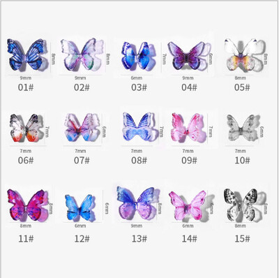 Clearance Sale - Resin Stereoscopic Butterfly 10pcs ( Send Random )