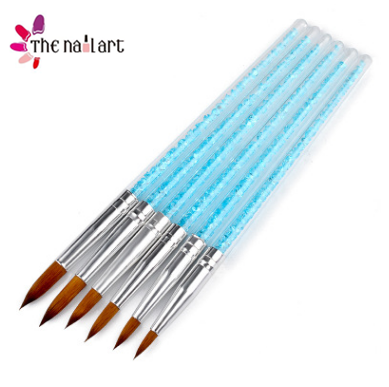 6pcs Blue Diamonds Acrylic Brush