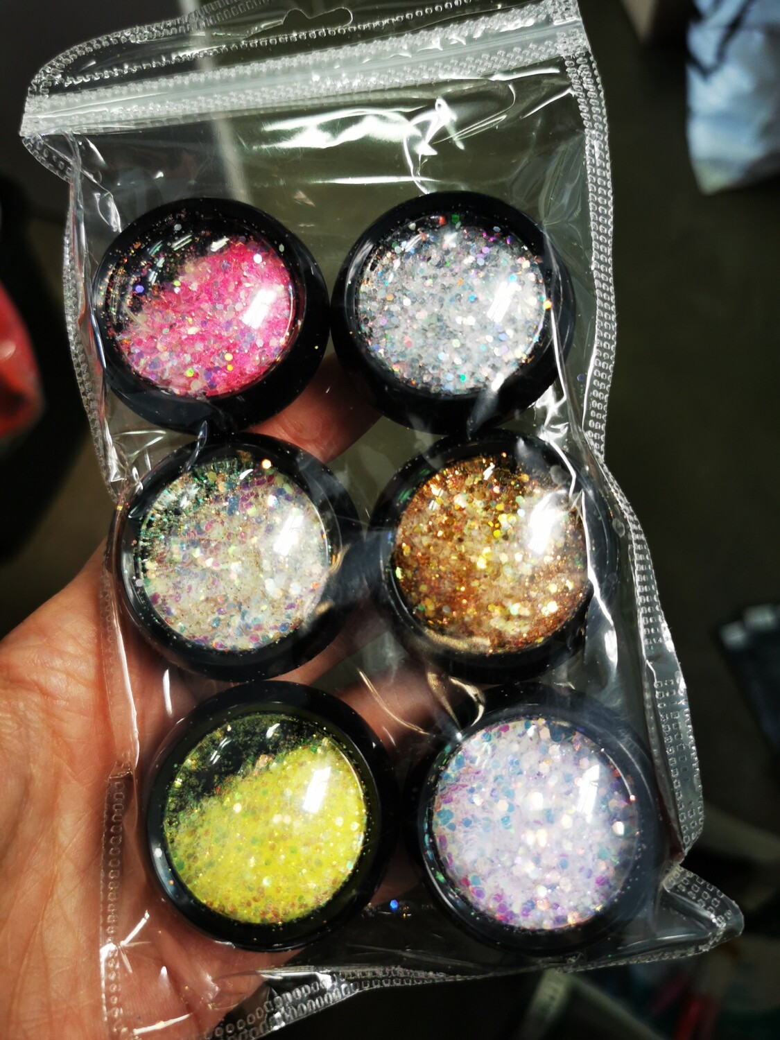 6pcs Hexagonal Nail Art