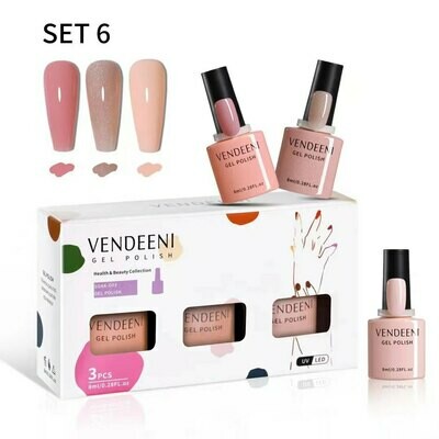 VENDEENI 3pcs/ Set 7.5ml Gel Polish Set 6